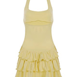 Maëlys | Robe Mini Col Halter à Volants