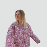 Bernadette | Veste courte matelassée femme à motif floral