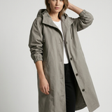 Anne | Veste longue à capuche et coupe décontractée