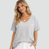 Éléna | T-Shirt Oversize à Col en V