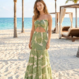 Althéa | Robe Maxi Femme à Imprimé Tropical Élégant