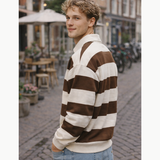 Jocelyn | Pull Polo Rayé Homme Style Rugby Vintage
