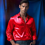 Florian | Chemise homme slim fit à manches longues et finition brillante