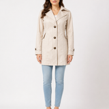 Estelle | Trench court femme à coupe cintrée et col classique