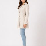 Estelle | Trench court femme à coupe cintrée et col classique