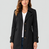 Estelle | Trench court femme à coupe cintrée et col classique