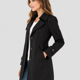 Estelle | Trench court femme à coupe cintrée et col classique