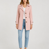 Estelle | Trench court femme à coupe cintrée et col classique