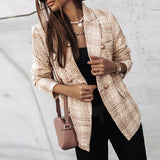 Aurélie | Blazer élégant à carreaux femme coupe ajustée intemporelle