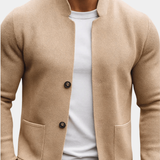 Célestin | Veste Homme en Maille Structurée à Col Mandarin