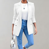 Céleste | Blazer long chic à double boutonnage élégant