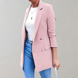 Céleste | Blazer long chic à double boutonnage élégant