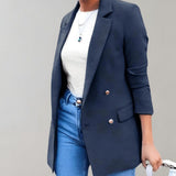 Céleste | Blazer long chic à double boutonnage élégant