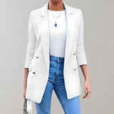 Céleste | Blazer long chic à double boutonnage élégant