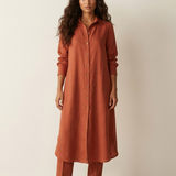 Pauline | Ensemble en lin avec blouse longue et pantalon ample
