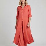 Pauline | Ensemble en lin avec blouse longue et pantalon ample