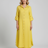 Pauline | Ensemble en lin avec blouse longue et pantalon ample