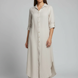 Pauline | Ensemble en lin avec blouse longue et pantalon ample