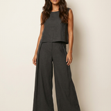 Margaux | Ensemble en lin pour femme avec pantalon large