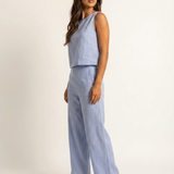 Inès | Ensemble en lin deux pièces avec pantalon ample