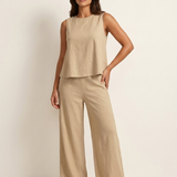Inès | Ensemble en lin deux pièces avec pantalon ample