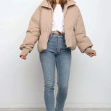 Claire | Veste matelassée oversize femme à col montant