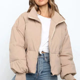 Claire | Veste matelassée oversize femme à col montant