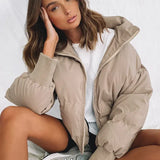 Claire | Veste matelassée oversize femme à col montant