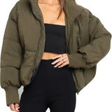 Claire | Veste matelassée oversize femme à col montant