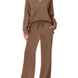 Naya | Ensemble décontracté femme à sweat zippé et pantalon ample