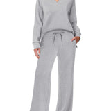 Naya | Ensemble décontracté femme à sweat zippé et pantalon ample