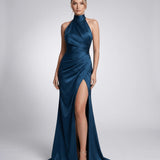 Aurélie | Robe Maxi Épaules Dégagées à Taille Drapée