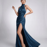 Aurélie | Robe Maxi Épaules Dégagées à Taille Drapée
