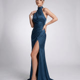 Aurélie | Robe Maxi Épaules Dégagées à Taille Drapée