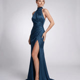 Aurélie | Robe Maxi Épaules Dégagées à Taille Drapée