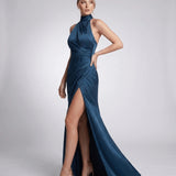 Aurélie | Robe Maxi Épaules Dégagées à Taille Drapée