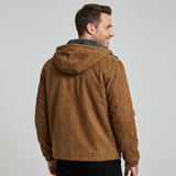 Lucile | Veste en suède doublée à capuche