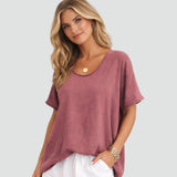 Éléna | T-Shirt Oversize à Col en V