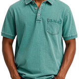 Henri | T-shirt polo vintage à poche poitrine coupe décontractée homme