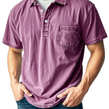 Henri | T-shirt polo vintage à poche poitrine coupe décontractée homme
