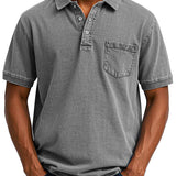 Henri | T-shirt polo vintage à poche poitrine coupe décontractée homme