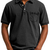 Henri | T-shirt polo vintage à poche poitrine coupe décontractée homme