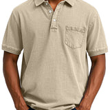 Henri | T-shirt polo vintage à poche poitrine coupe décontractée homme