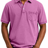 Henri | T-shirt polo vintage à poche poitrine coupe décontractée homme