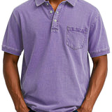Henri | T-shirt polo vintage à poche poitrine coupe décontractée homme