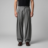 Maxime | Pantalon tailleur homme à plis larges et coupe ample