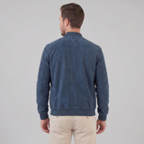 Valentin | Veste bomber effet suédé pour homme à col montant