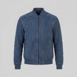 Valentin | Veste bomber effet suédé pour homme à col montant
