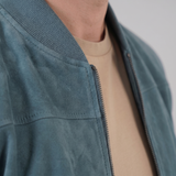 Valentin | Veste bomber effet suédé pour homme à col montant