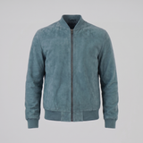 Valentin | Veste bomber effet suédé pour homme à col montant